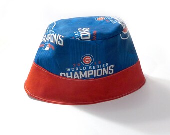 Limited Edition Chicago Cubs World Champions MLB Baseball Inspired Bucket Hat Reversible