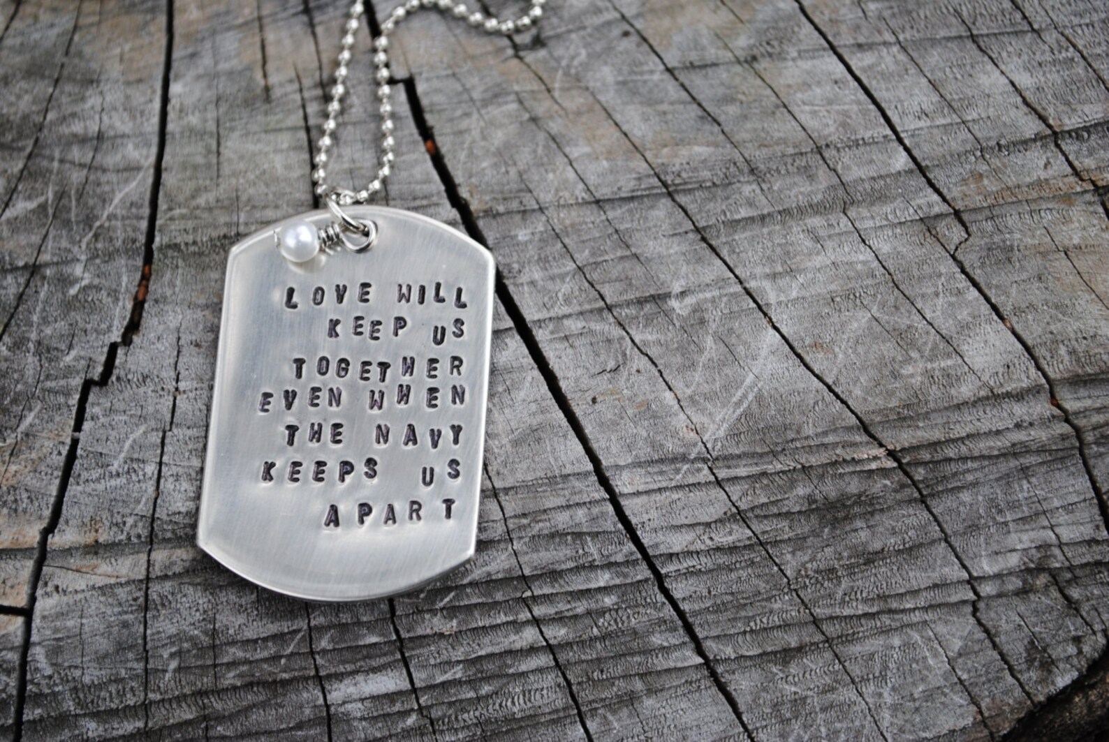 Trading Pearls for Dog Tag Necklace or Navy Necklace Etsy