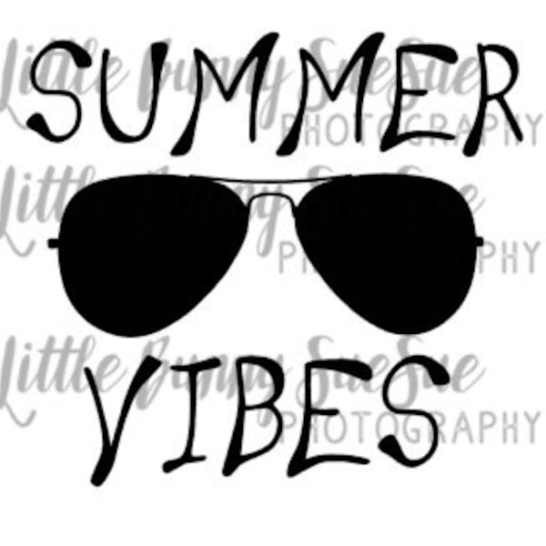 Summer Vibes, Sunglasses, Hipster SVG PNG DXF Cutting Machine File, Silhouette File, Cricut File, Tshirt Design