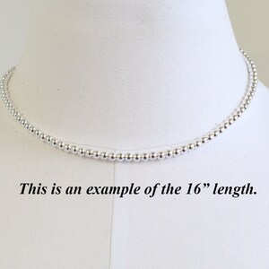 4mm Sterling Silver Bead Necklace