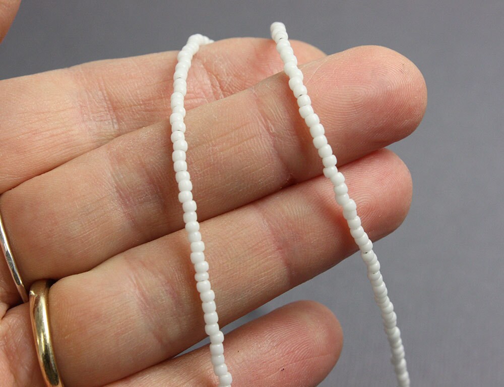 Small white hotsell bead choker