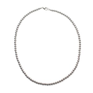 4mm Sterling Silver Bead Necklace