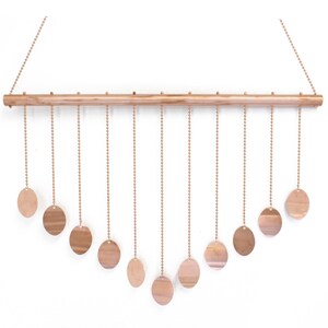 Copper Wind Chime 30", Copper Hanging Mobile, Copper Art, Copper Decor, Copper Garden Art, Patio Decor, Handmade 7 Year Anniversary Gift