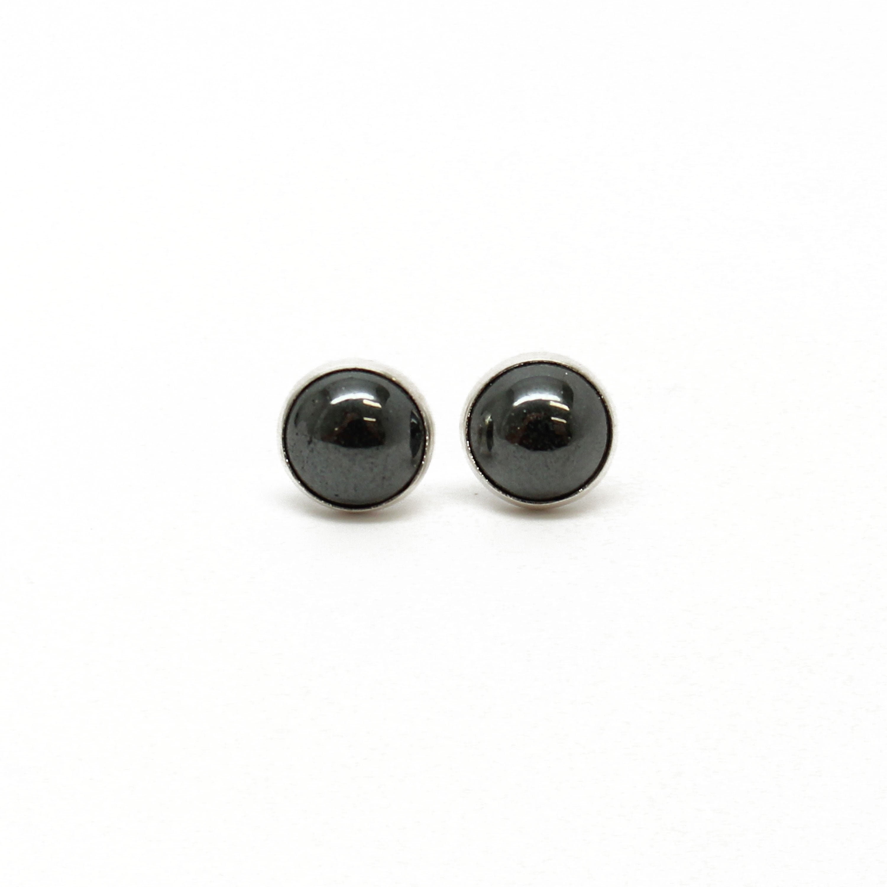 Hematite Stud Earrings 6mm Genuine Untreated Hematite In | Etsy