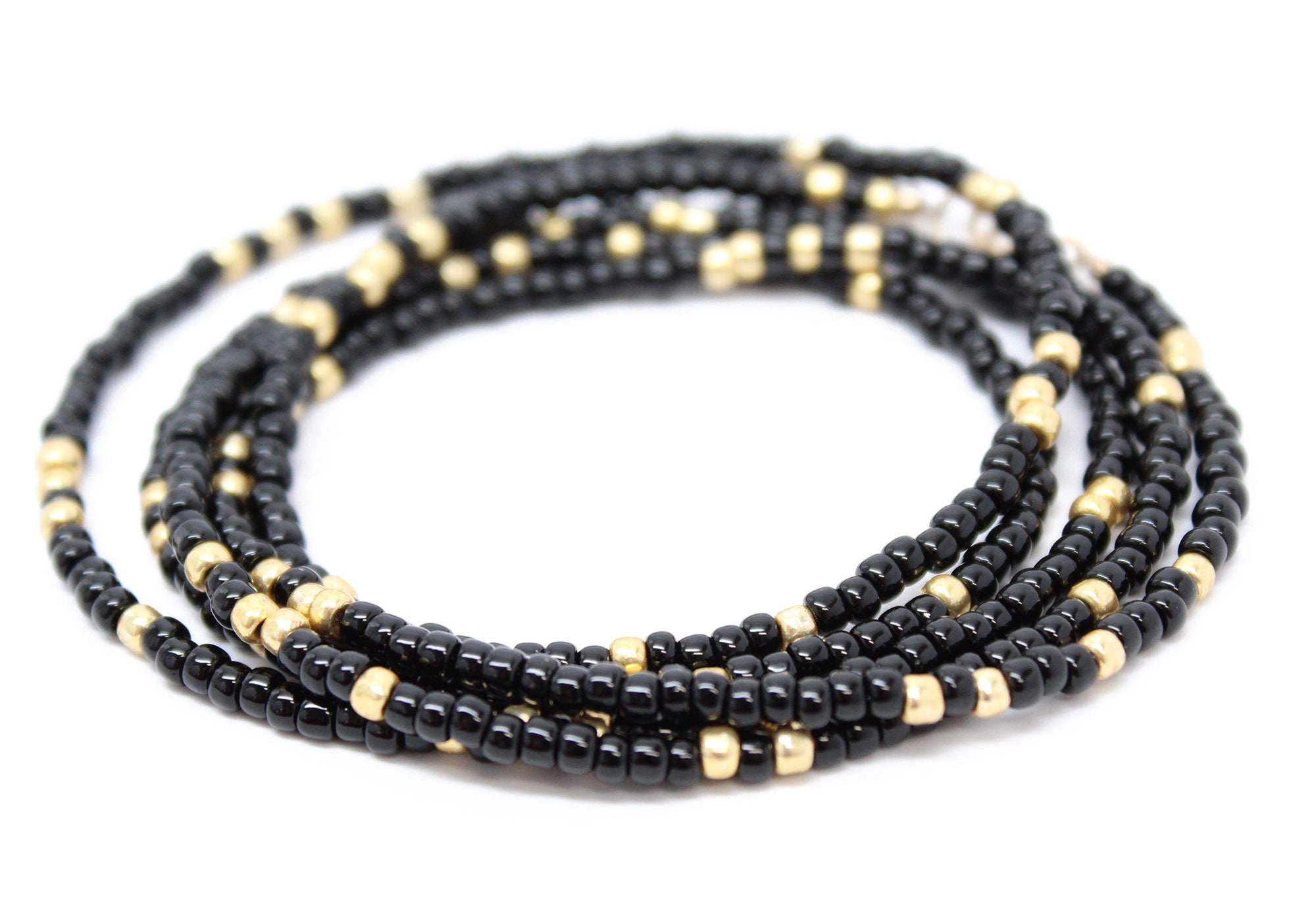 Collier Court En Perles De Rocaille Noires Naturelles - Marque Balla, Bijou Ethnique Neuf