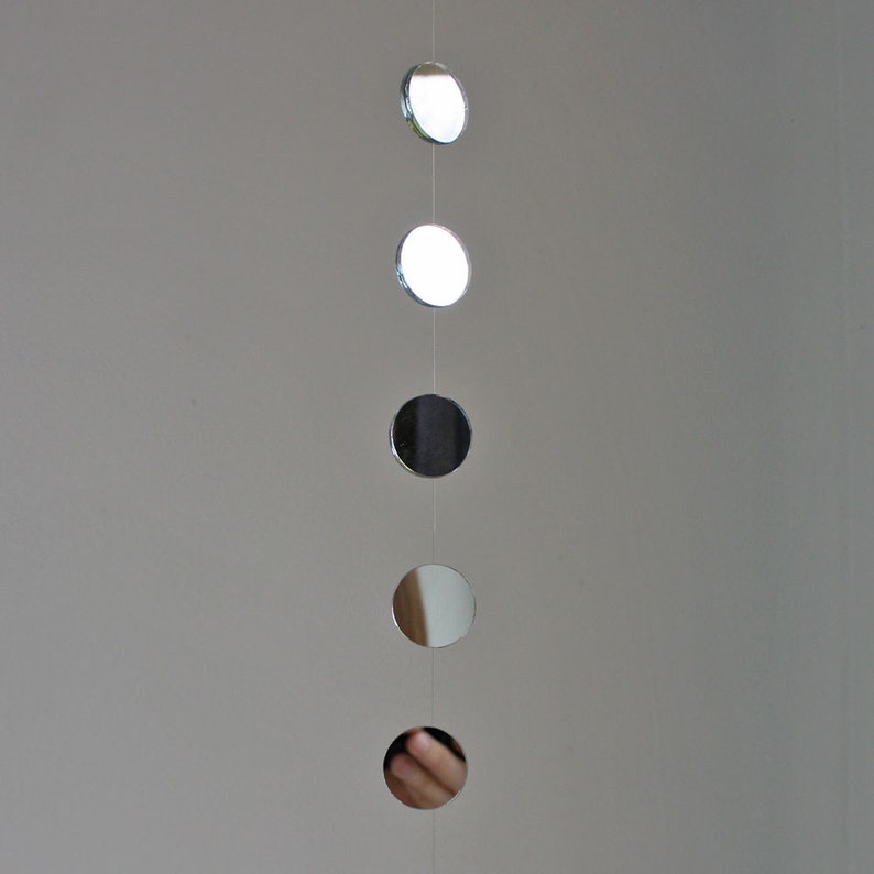 Mirror Mobile Hanging Mirror Garland Mirrored Garland Etsy