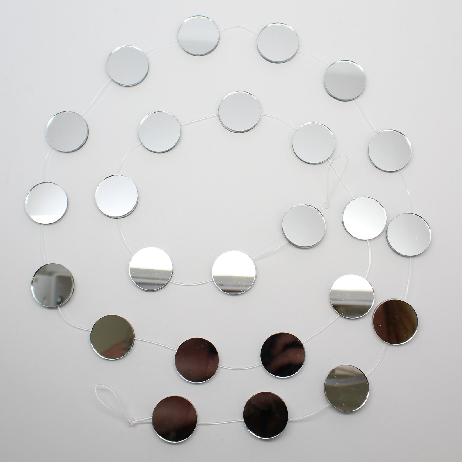 Mirror Mobile Hanging Mirror Garland Mirrored Garland Etsy