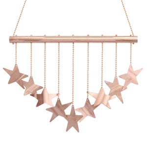 Handmade Copper Star Wind Chime: Texas Garden Art Decor