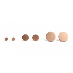 Copper Dot Studs, Recycled Copper Studs, Round Simple Everyday Flat Stud Earrings