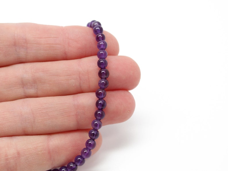 Amethyst Bracelet, Purple Bracelet, Amethyst Jewelry, Gemstone Jewelry, Amethyst Bead Bracelet, February Birthstone Gift image 8