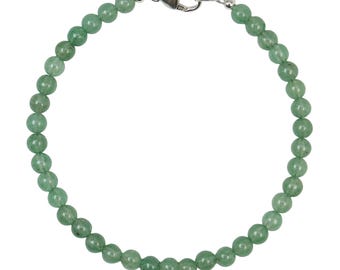 Green Aventurine Bracelet with Sterling Silver or Gold Filled Clasp
