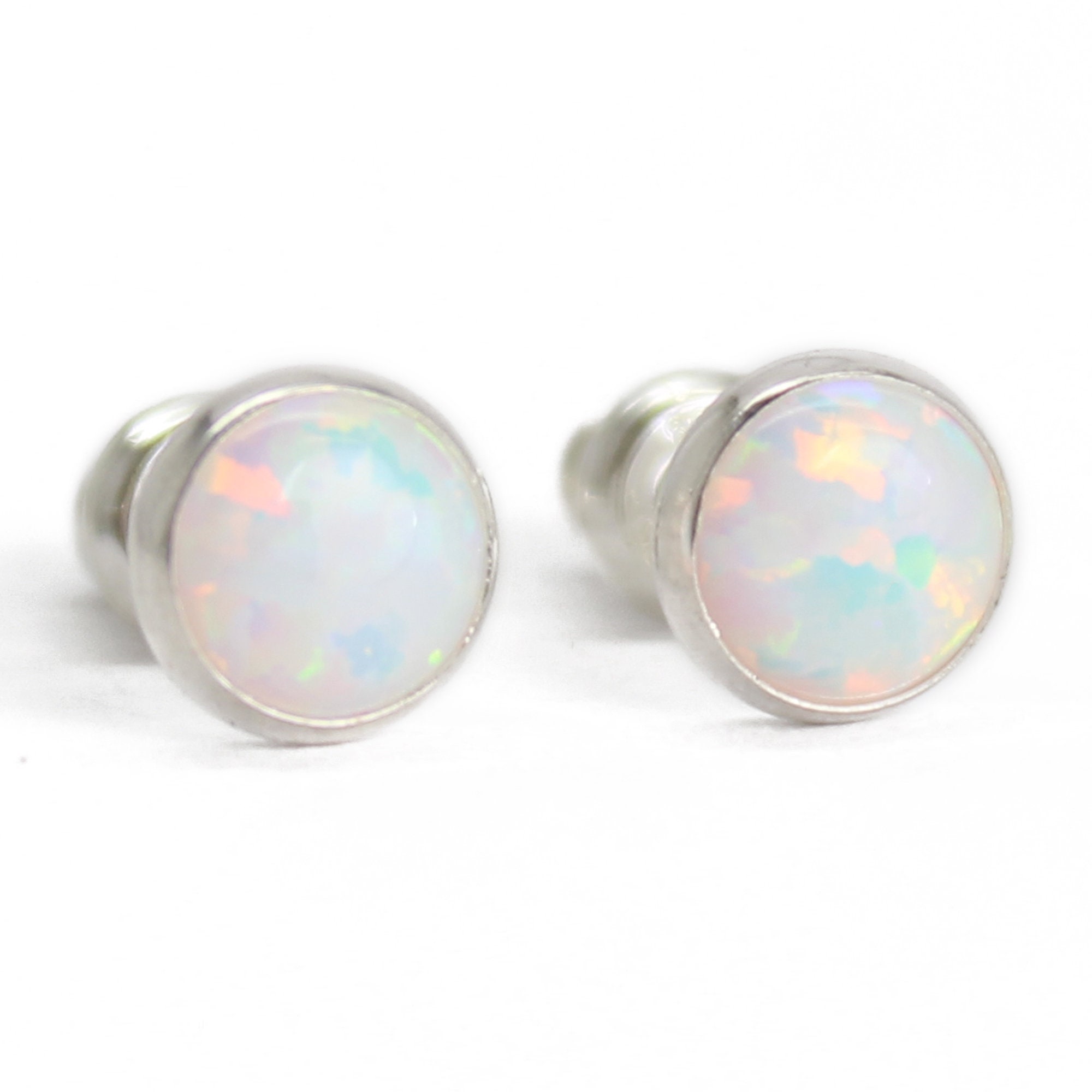 Buy Blue Opal Stud Earrings Sterling Silver Solitaire Prongs Setting Earrings for Women Girls at Amazonin #6 Buy Blue Opal Stud Earrings Sterling Silver Solitaire Prongs Setting Earrings for Women Girls at Amazonin