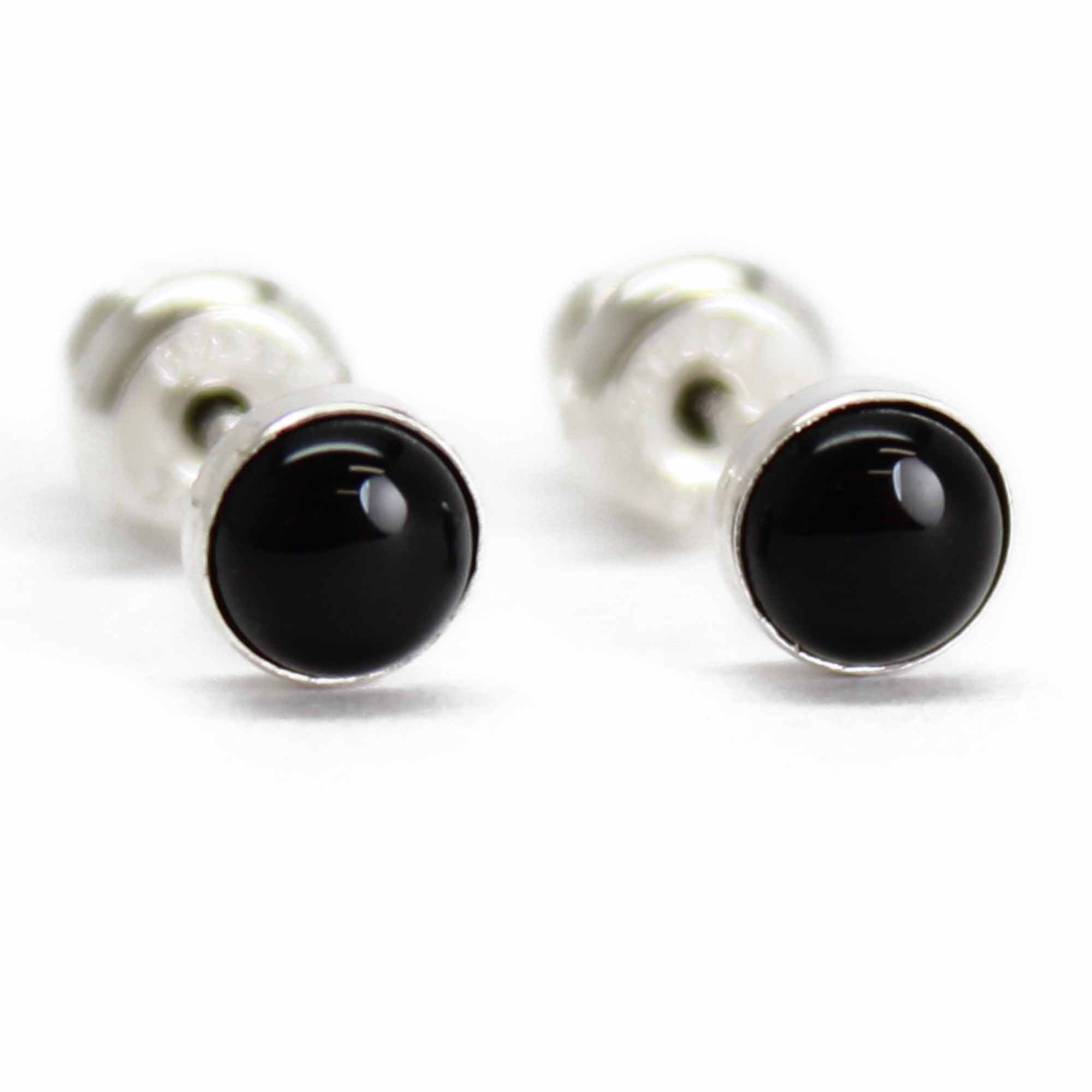 black onyx stud earrings