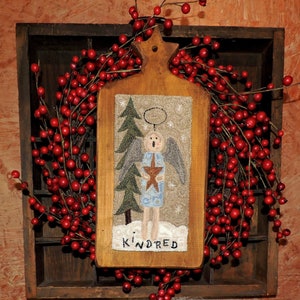 Primitive Star Angel, PDF Instant Download PATTERN, Punch Needle Design by Leslie Davis/One of A Kind Heirlooms