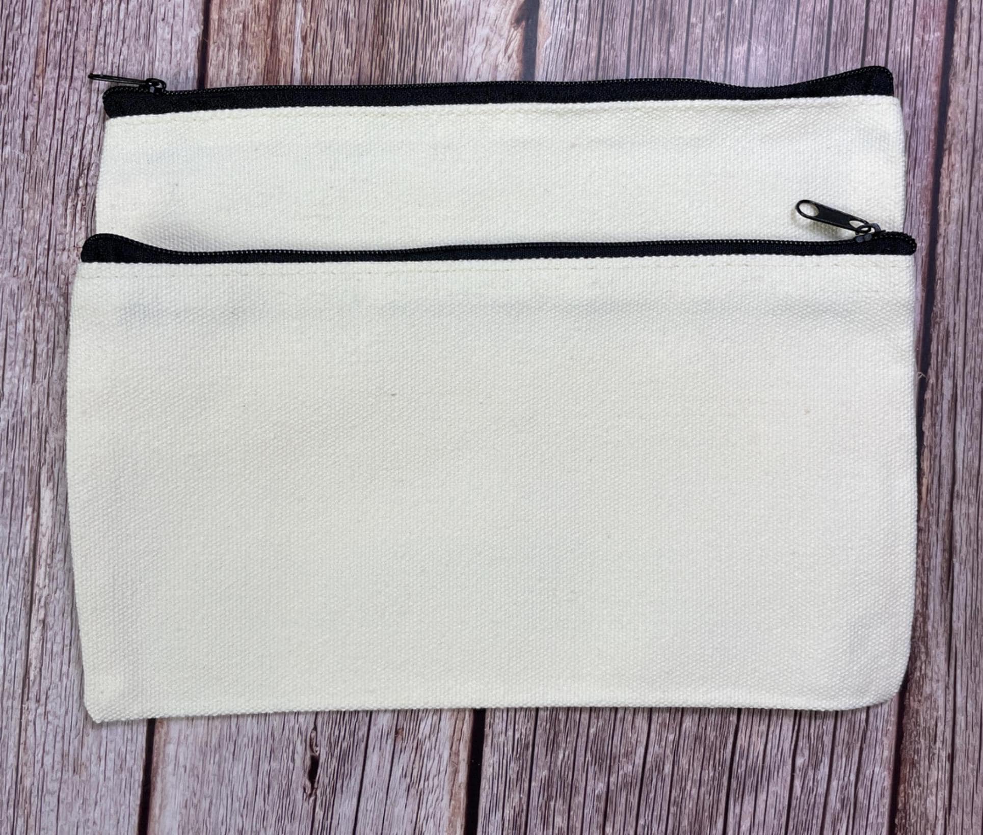 Set of 2 Canvas Zipper Pouch 8 Inch X 5 Inch - Etsy