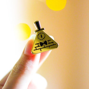 Bill Cipher - Hard Enamel Pin Gravity Falls Adorable triangle pyramid stylized abstract cute simple