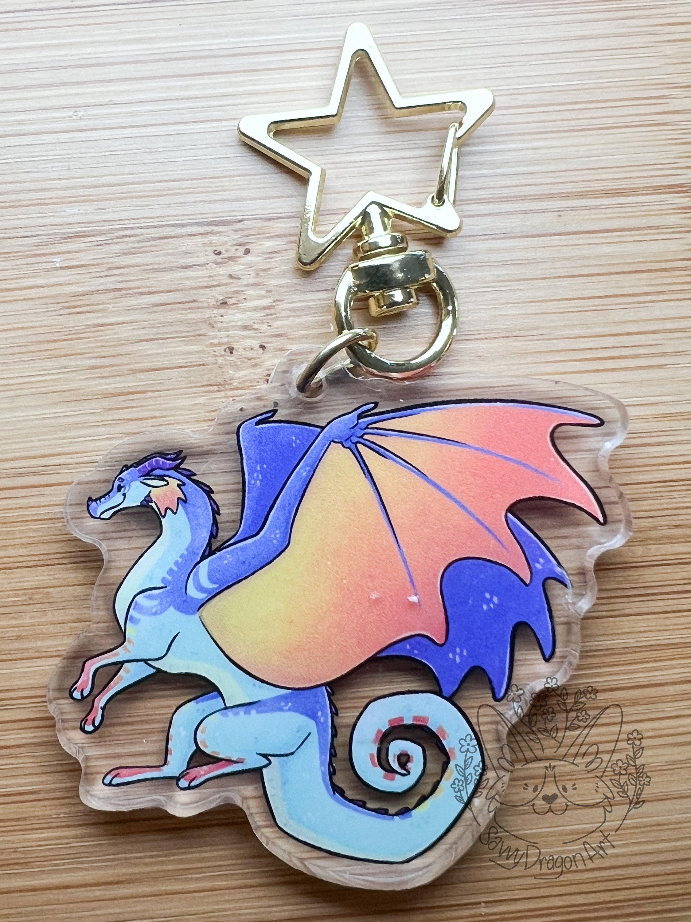 Snowfox and Snowflake [ Wings of Fire WOF Acrylic Charm ]