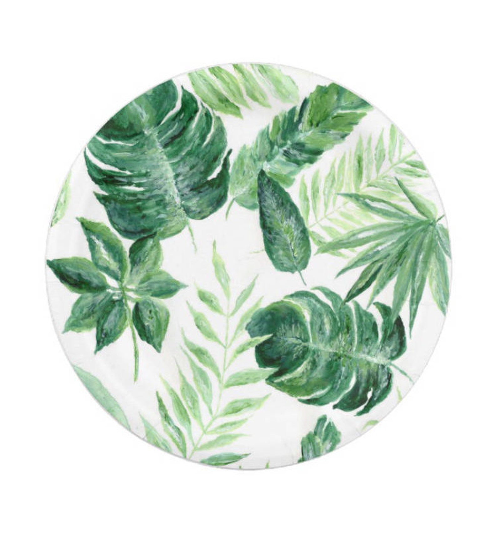 Tropical Leaf Paper Plates Leaf Paper Plates Tropical Leaf Etsy