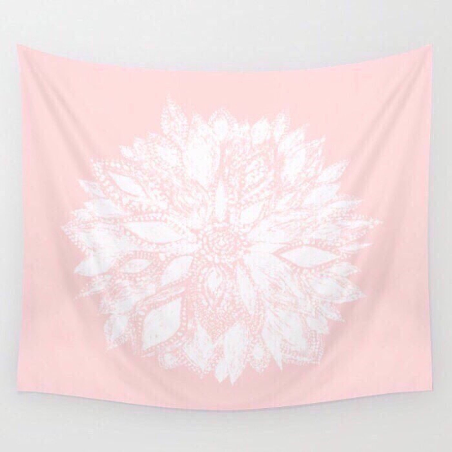Pink Flower Wall Tapestry Pink Wall Tapestry Blush Pink Etsy