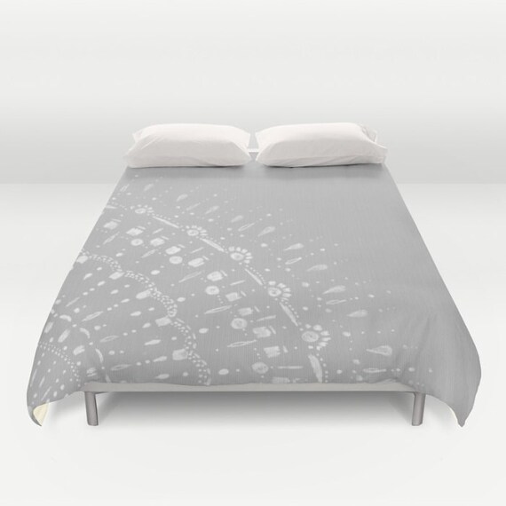 Grey Lace Duvet Cover Vintage Style Duvet Lace Duvet Cover Etsy