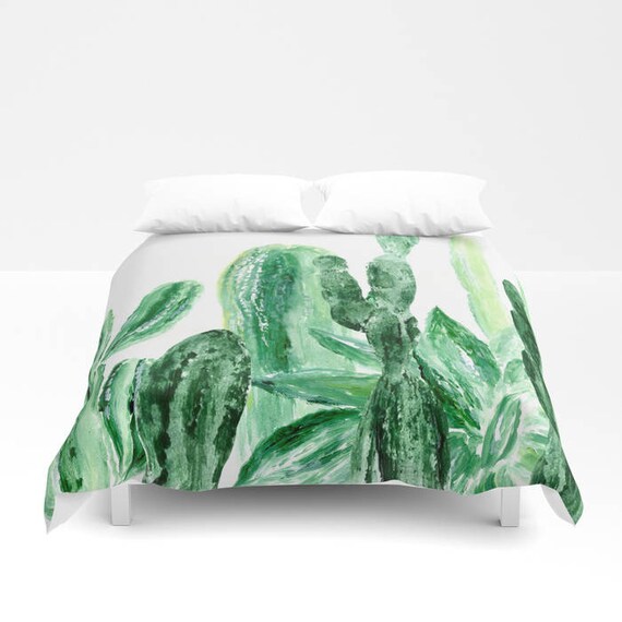 Cactus Duvet Cover succulent duvet Cactus Succulent Duvet Cover Bedding