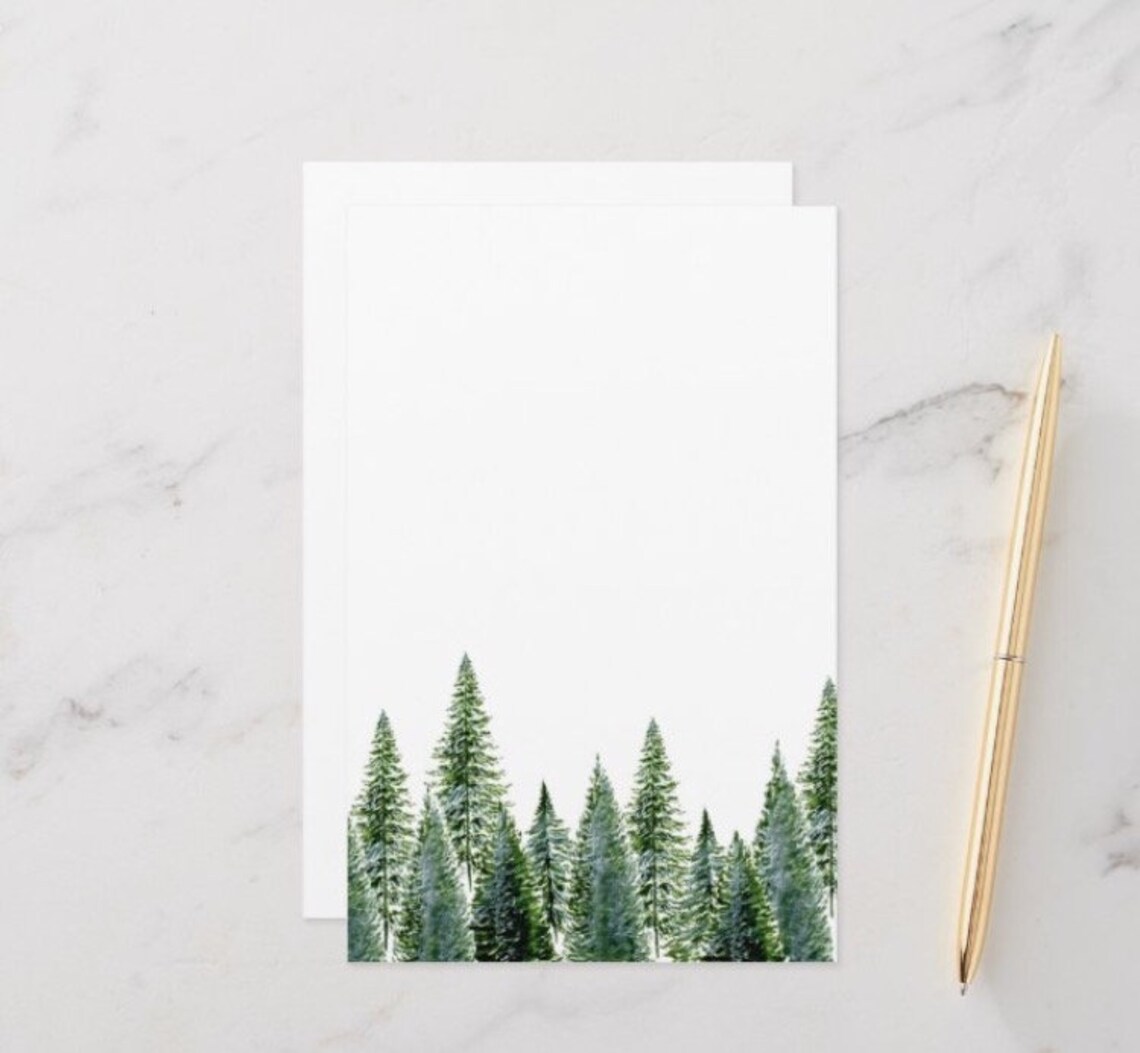 Pine Tree Stationery | Etsy