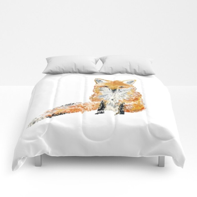 Fox Comforter fox full comforter fox bedding fox bed cover Etsy