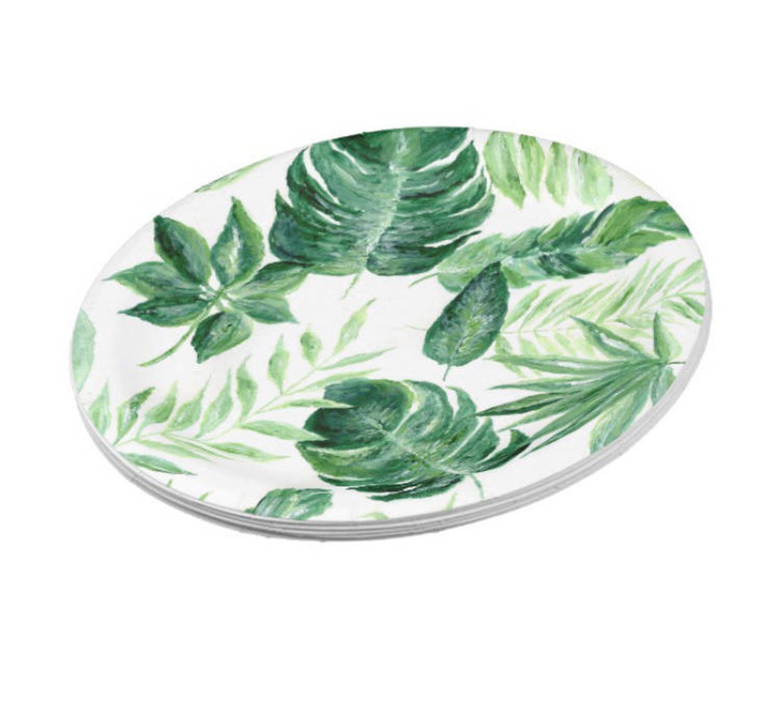 Tropical Leaf Paper Plates Leaf Paper Plates Tropical Leaf Etsy