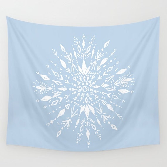 light blue mandala tapestry