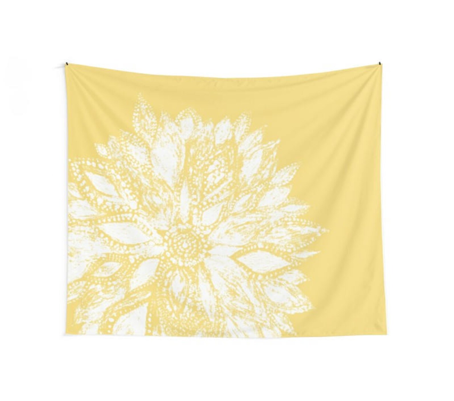 Yellow Flower Wall Tapestry yellow wall tapestry floral wall Etsy