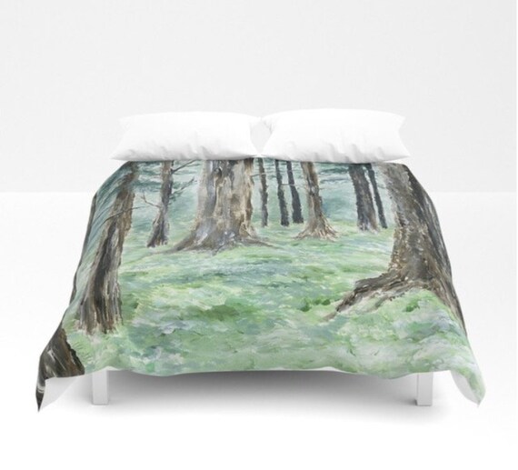 Forest Duvet Cover Tree Duvet Cover Forest Duvet Pine Tree Etsy