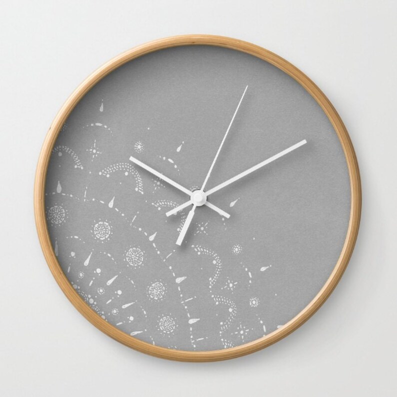 Minimal Grey Wall Clock grey wall clock gray wall clock Etsy