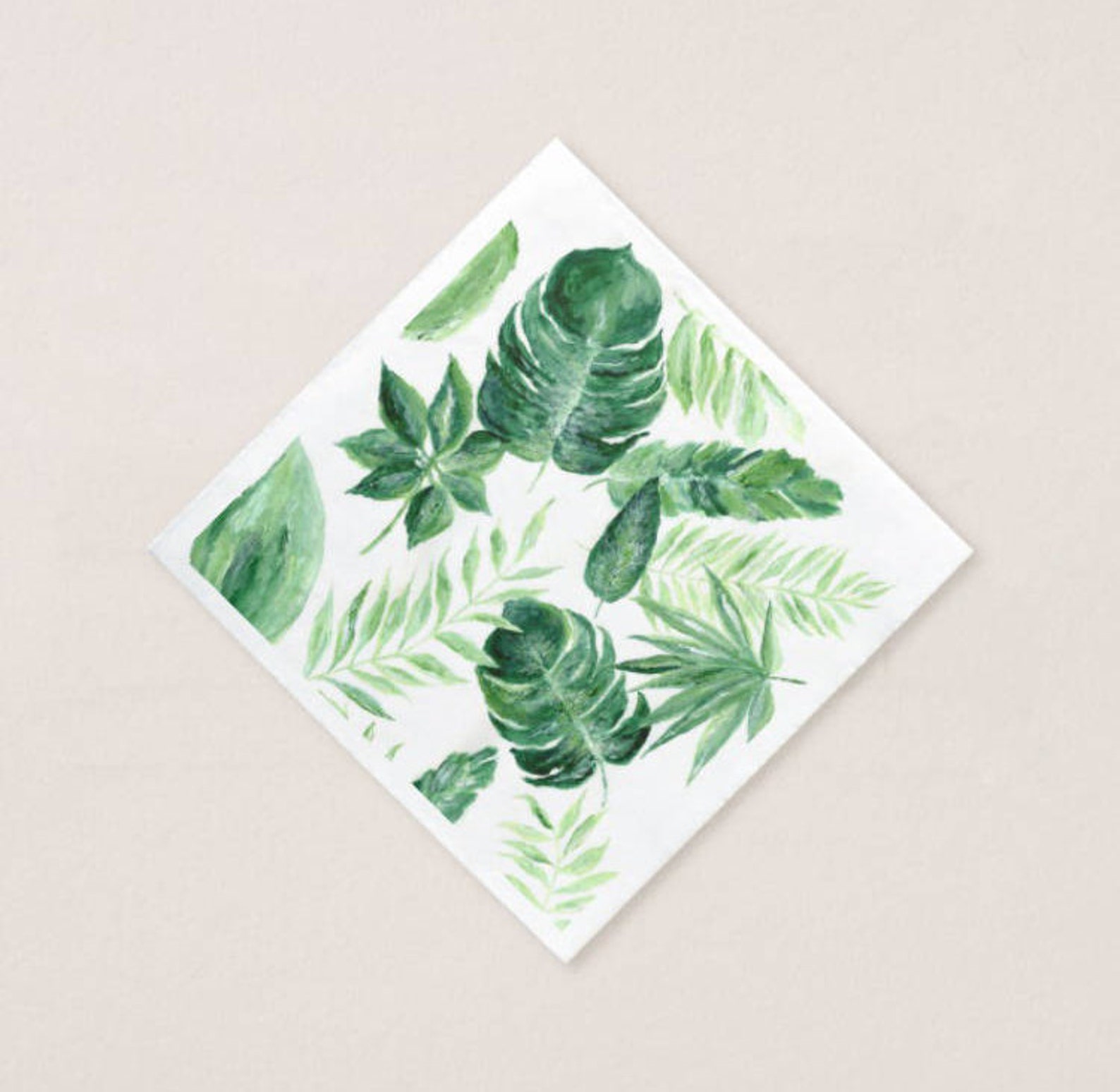 Tropical Leaf Napkins Palm Leaf Napkins Palm Leaf Party Etsy