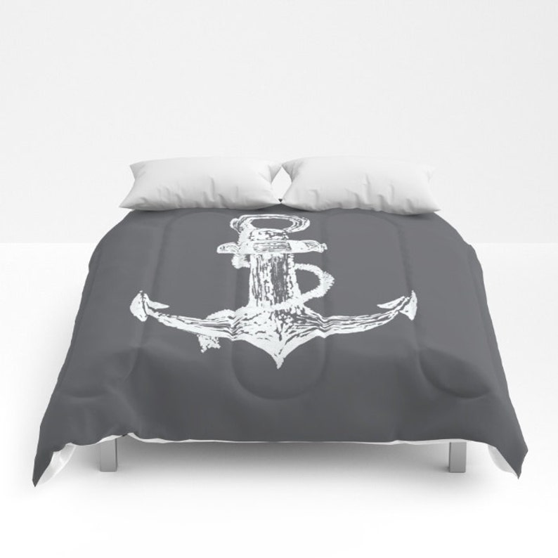 Anchor Comforter Grey Gray Full Image 0