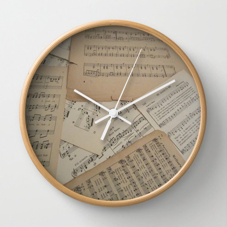 Vintage Music Wall Clock music clock sheet music clock. Etsy