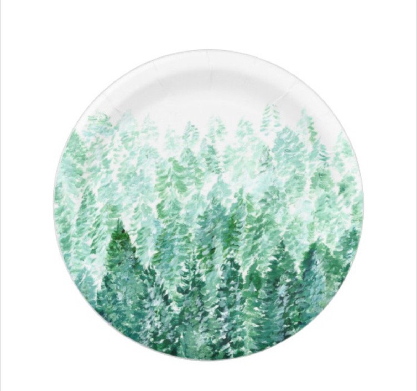 Pine Tree Paper Plates Set of 8 Plates Forest Paper Plates Etsy