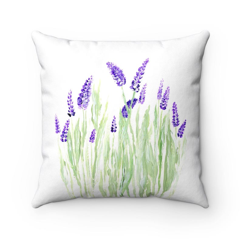 Lavender Throw Pillow lavender pillow lavender throw floral Etsy