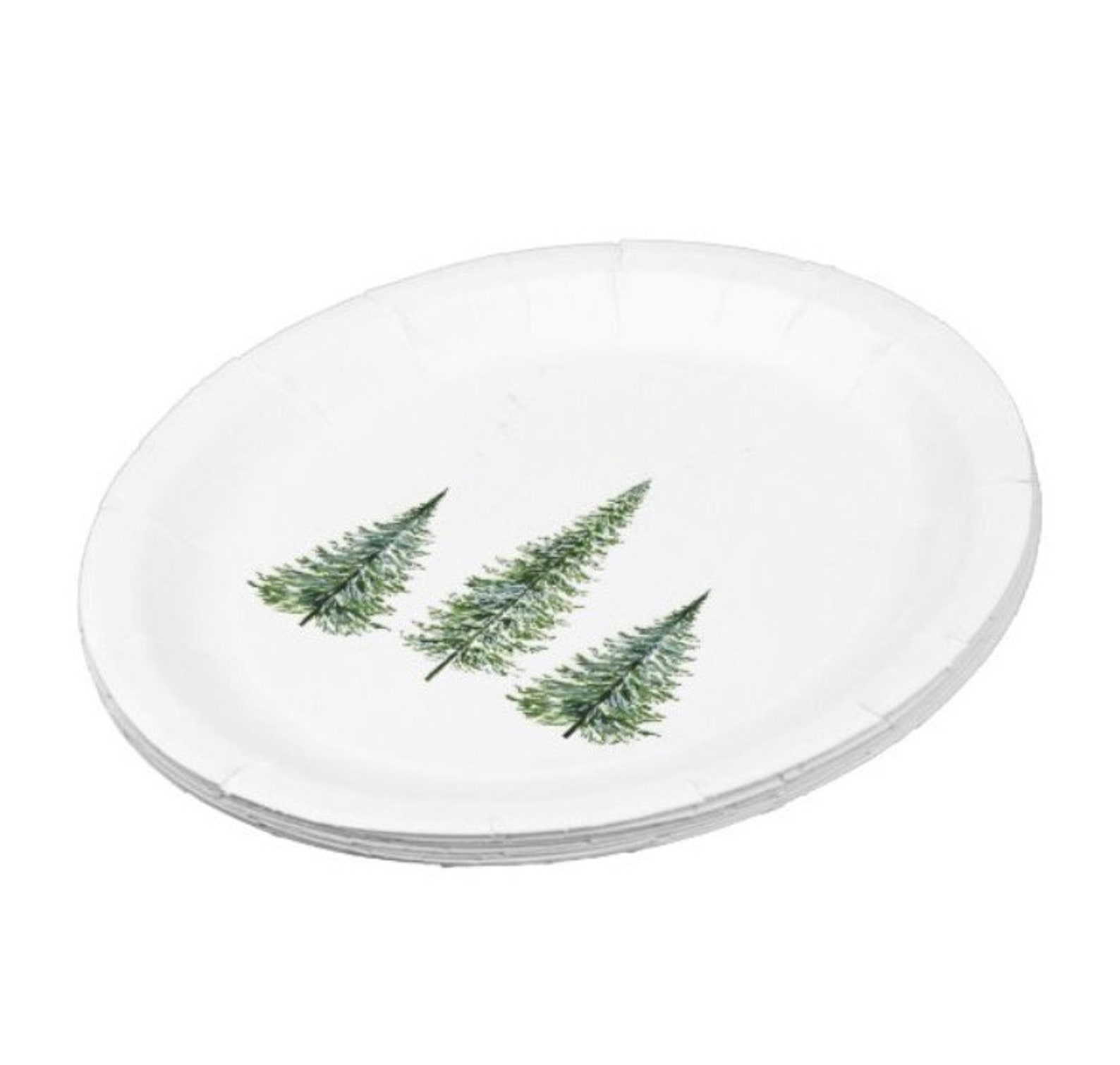 Pine Tree Paper Plates Set of 8 Plates forest paper plates Etsy