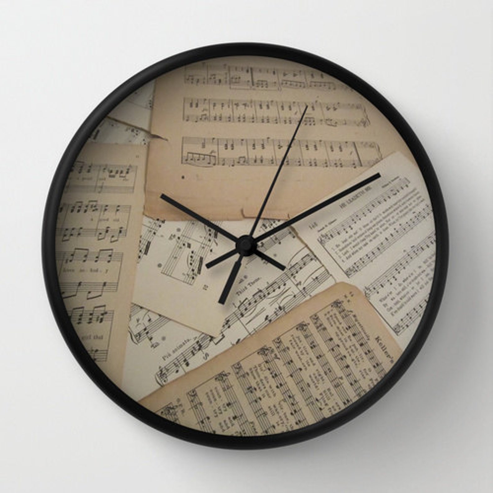 Vintage Music Wall Clock music clock sheet music clock. Etsy