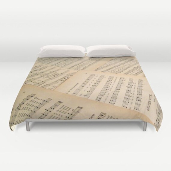 Vintage Sheet Music Duvet Cover Vintage Style Duvet Music Etsy