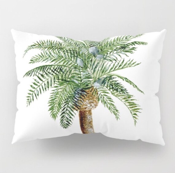 palm tree pillow shams