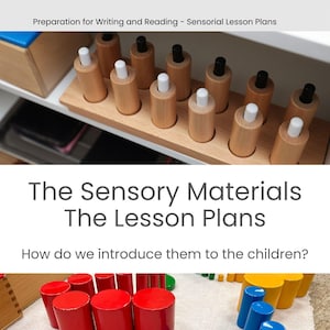 Planes de lecciones del currículo sensorial Montessori para educación primaria temprana (3 a 6 años) con fotografías e instrucciones detalladas ¡Imprimir y listo!