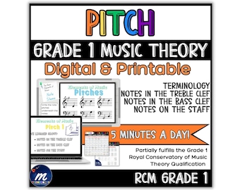 Music Theory Pitch No Prep Activities Bell Ringers Starters Work Sheets ...