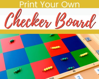 Montessori Checker Board for Multiplication Printable - Print & Go!