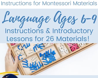 Cómo usar tu idioma 1 Materiales Montessori con primeras presentaciones Instrucción