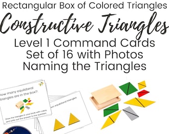 Constructive Triangles Naming the Shapes Command Cards for Set 1A Level 1