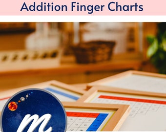 Montessori Addition Charts Finger Working Math Printable Material
