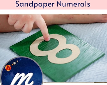 Montessori Sensorial Math Sandpaper Numbers Printable Material - Print and Go!