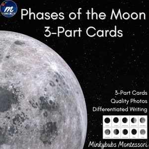 Phases of the Moon 3-Part Photo Cards