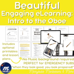 Intro to Oboe Lesson Plans Paper Based and Digital Included No Prep